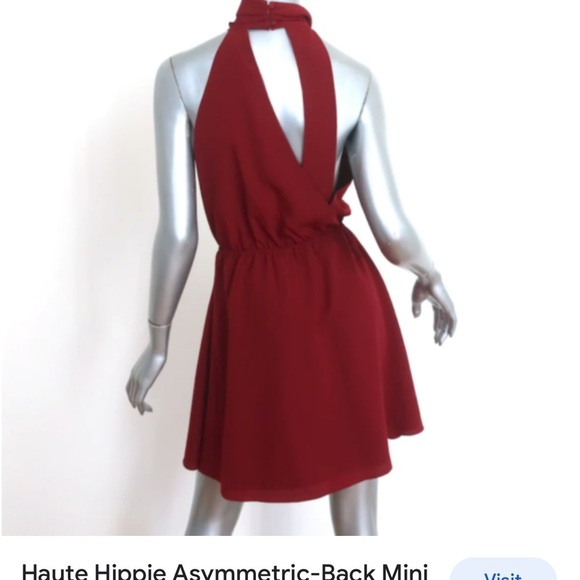 Haute hippie mini halter dress size L - Picture 3 of 14